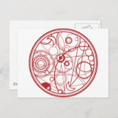 Red Alien Design Postkarte (Vorne/Hinten)