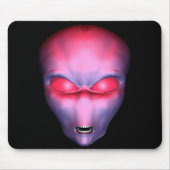 Red Alien Face Mousepad (Vorne)