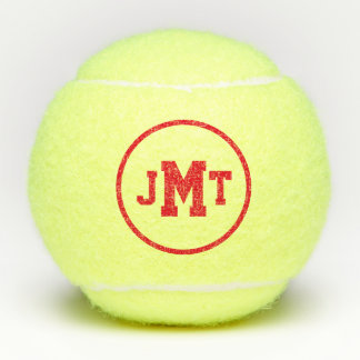 Red All-American Monogram Tennis Balls Tennisbälle