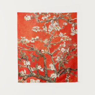 Red Almond Blossoms Vincent Van Gogh Wandteppich