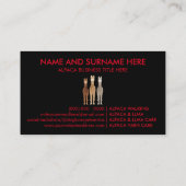 Red Alpaca Animal Visitenkarte (Rückseite)