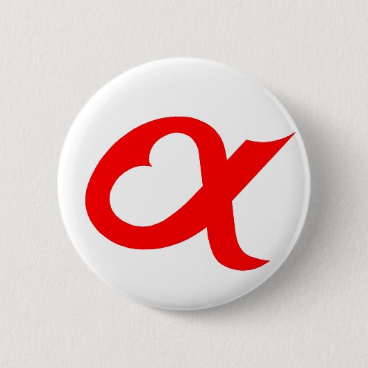 Red Alpheart Button (Vorderseite)