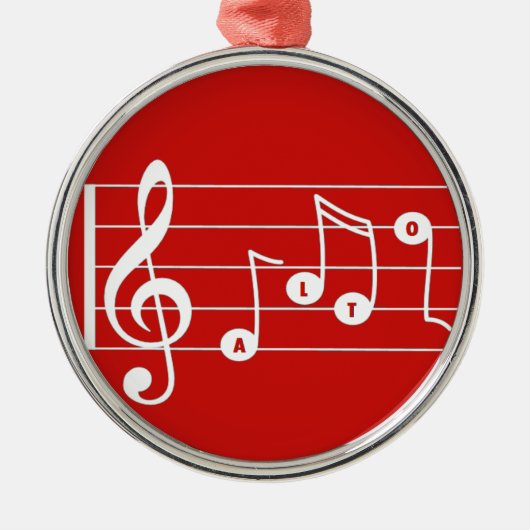 Red Alto Singer Musical Ornament (Vorne)