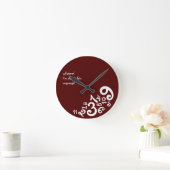 Red Always Late : Circle Wall Clock Runde Wanduhr (Zuhause)
