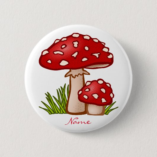 Red Amanita Mushrooms Thunder_Cove Button (Vorderseite)