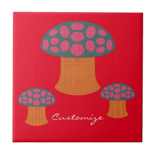Red Amanita Mushrooms Thunder_Cove Fliese