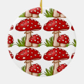 Red Amanita Mushrooms Thunder_Cove Keramik Ornament (Hinten)