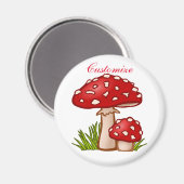 Red Amanita Mushrooms Thunder_Cove Magnet (Vorderseite/Rückseite)