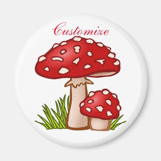 Red Amanita Mushrooms Thunder_Cove Magnet (Vorne)