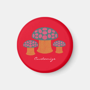 Red Amanita Mushrooms Thunder_Cove Magnet