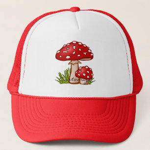 Red Amanita Mushrooms Thunder_Cove Truckerkappe