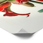 Red Amaryllis Blume Art Print Poster (Ecke)