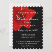 Red Amaryllis Blume Brautparty Einladung (Vorderseite)