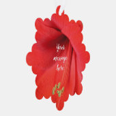 Red Amaryllis Blume Keepake Picture Ornament Karte (Rechts)