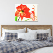 Red Amaryllis Blume Leinwanddruck (Insitu (Schlafzimmer))