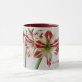 Red Amaryllis Blume Tasse mit benutzerdefiniertem  (Zentrum)