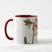 Red Amaryllis Blume Tasse mit benutzerdefiniertem  (Links)