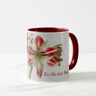 Red Amaryllis Blume Tasse mit benutzerdefiniertem 