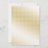 Red Amaryllis Blume überprüft Gold Einladung (Rückseite)