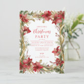 Red Amaryllis Christmas Einladung (Stehend Vorderseite)