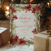 Red Amaryllis Christmas Einladung