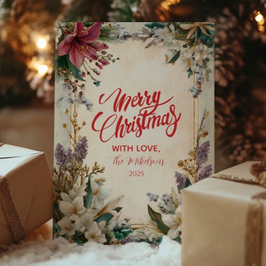 Red Amaryllis Christmas Feiertagskarte