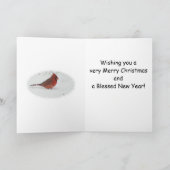 Red Amaryllis Feiertagskarte (Innenseite)