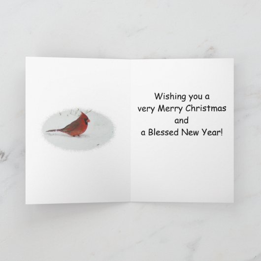 Red Amaryllis Feiertagskarte (Innenseite)