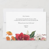 Red Amaryllis Floral werden Sie meine Bridesmaid s (Rückseite)