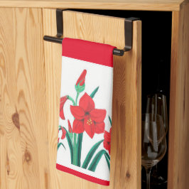 Red Amaryllis Kitchen Handtuch Weihnachtsgeschenk