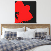 Red Amaryllis Leinwanddruck (Insitu (Schlafzimmer))