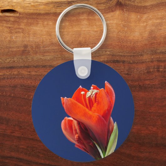 Red Amaryllis Schlüsselanhänger (Vorderseite)