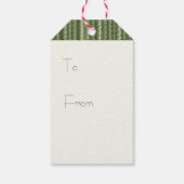 Red Amaryllis Shades of Fir Grüntöne Wintergeschen Geschenkanhänger (Rückseite)