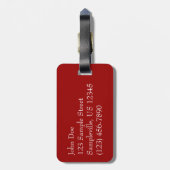 Red Amaryllis und Winter Sunrise Gepäckanhänger (Rückseite vertikal)