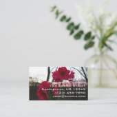 Red Amaryllis und Winter Sunrise Visitenkarte (Stehend Vorderseite)