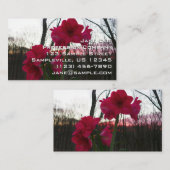 Red Amaryllis und Winter Sunrise Visitenkarte (Vorne/Hinten)