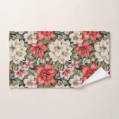 Red Amaryllis & White Azalea Weihnachten Badhandtuch Set (Handtuch)