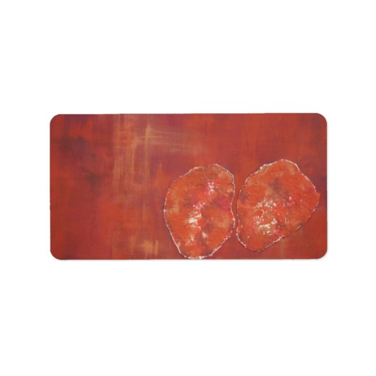 Red Ameoba Address Label Adressaufkleber (Vorne)