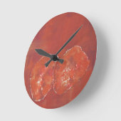 Red Ameoba Clock Runde Wanduhr (Winkel)