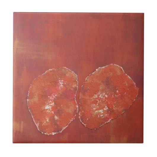 Red Ameoba Tile Fliese (Vorderseite)