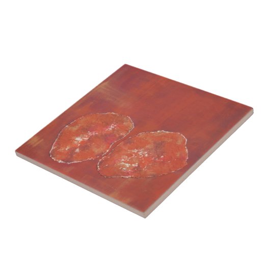 Red Ameoba Tile Fliese (Seite)