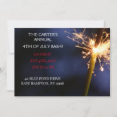 Red Amerikanische Unabhängigkeitstag Independence  Einladung (Vorderseite)