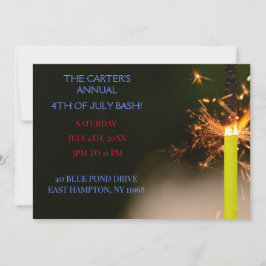 Red Amerikanische Unabhängigkeitstag Independence  Einladung