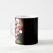 Red &amp; White Candy Cane Crew Christmas Santa Ha Kaffeetasse (Vorderseite Links)