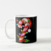 Red &amp; White Candy Cane Crew Christmas Santa Ha Kaffeetasse (Links)