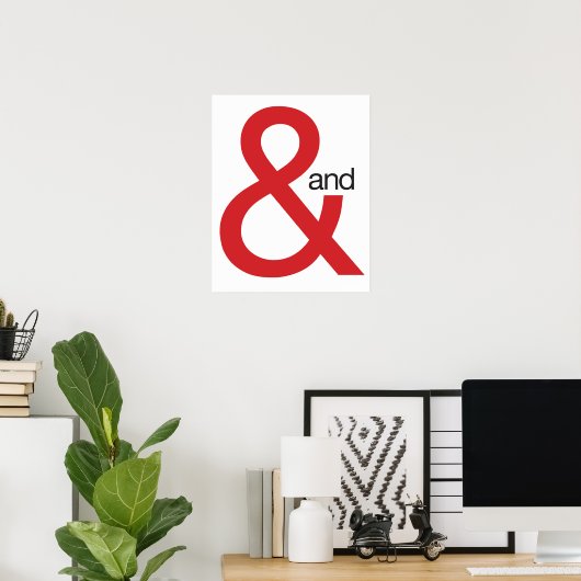 Red Ampersand Poster (Heimbüro)