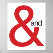 Red Ampersand Poster (Vorne)
