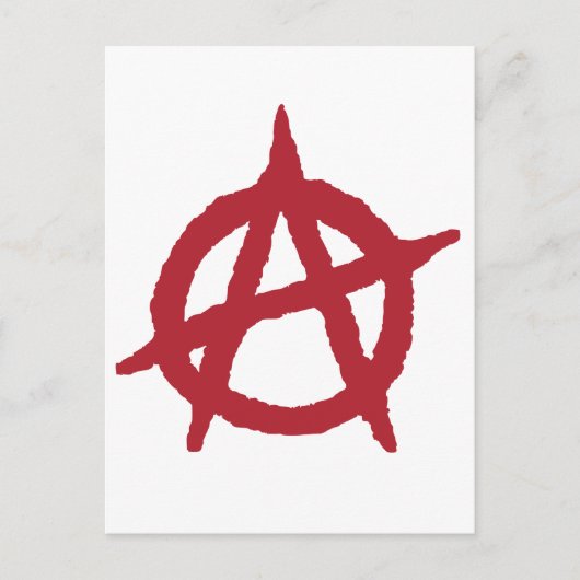 Red Anarchy Symbol Postkarte (Vorderseite)