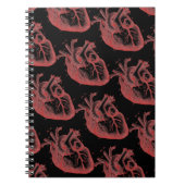 Red Anatomical Hearts Foto Notebook Lined 80pgs Notizblock (Vorderseite)