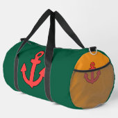 Red Anchor Green Orange Travel Athletic Sailing Duffle Bag (Rechte Ecke)